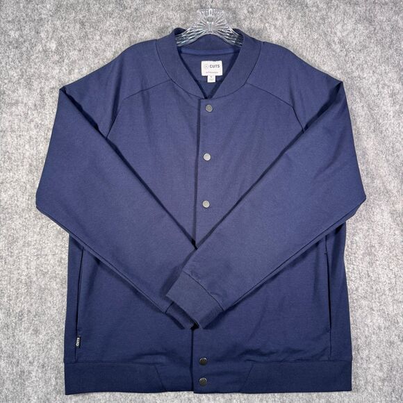 Cuts Other - Cuts Bomber Jacket Mens Size XL Blue The Friday Projects Midweight Office Casual